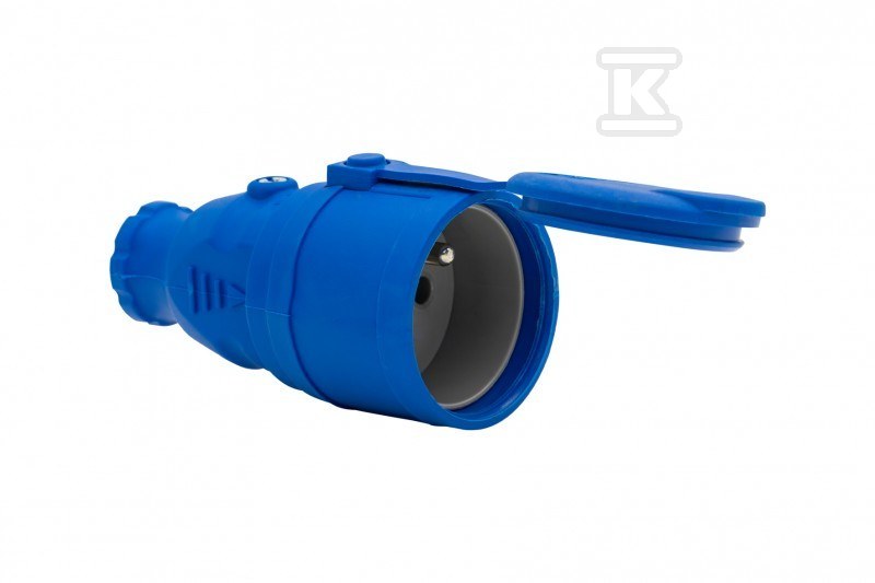 Gniazdo gumowe NOVA 16A 230V niebieskie - F6.0476